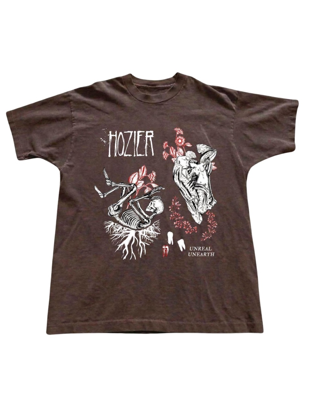 Gildan Brown Graphic Band Tee - Unreal Unearth